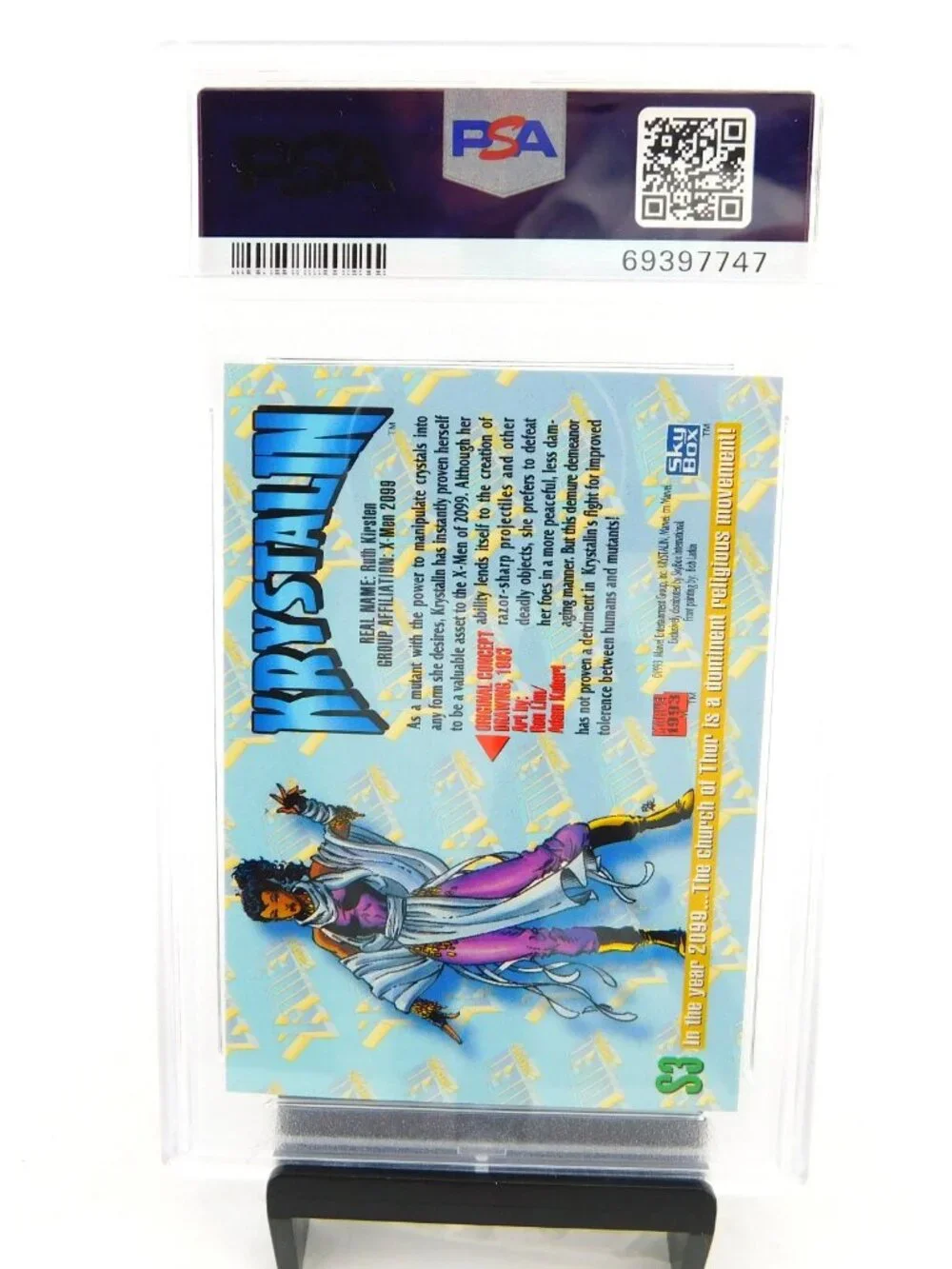 1993 Marvel Masterpieces 2099 DYNA-ETCH FOIL #S3 KRYSTALIN PSA 10 GEM MINT